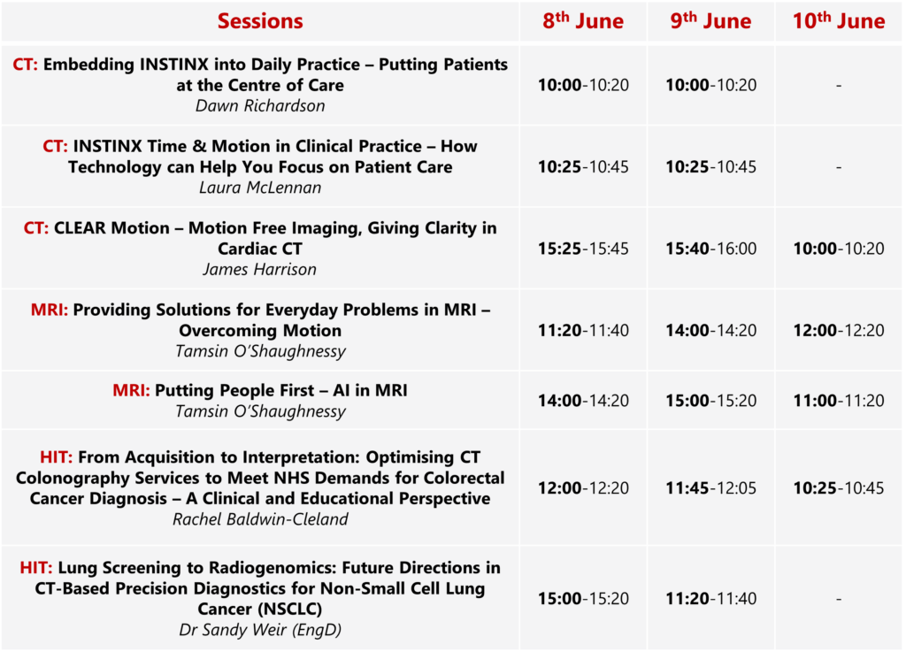 Education on stand schedule